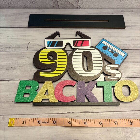 90's Party Decorations Wooden (2 PCS) (SKU: 251MI) - Picture 9 of 10